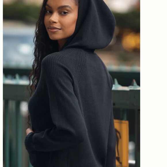 Brand New Daily Practice by Anthropologie Knit Racing Hoodie Sweater - Picture 6 of 6